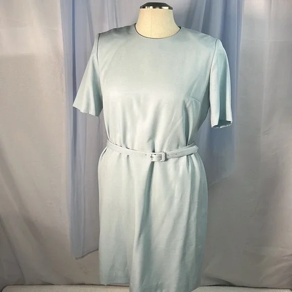 Diane Robert’s vintage light blue short sleeve shirt dress 12 H - Picture 3 of 9